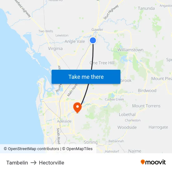 Tambelin to Hectorville map