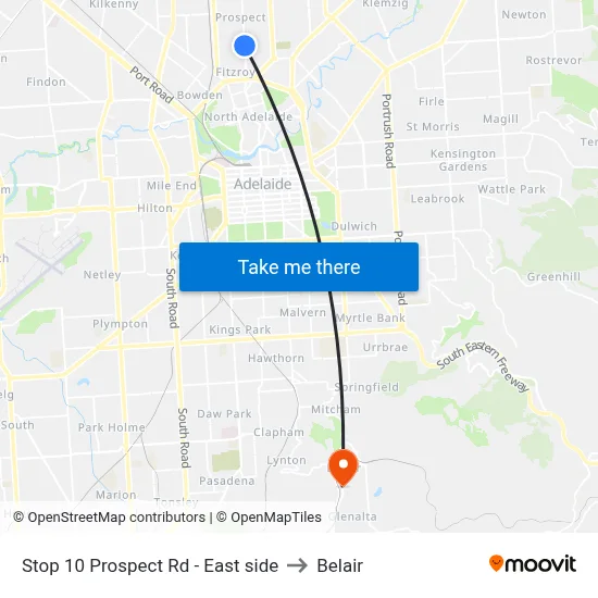 Stop 10 Prospect Rd - East side to Belair map