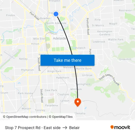 Stop 7 Prospect Rd - East side to Belair map