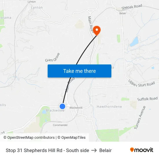 Stop 31 Shepherds Hill Rd - South side to Belair map