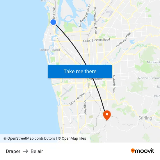 Draper to Belair map