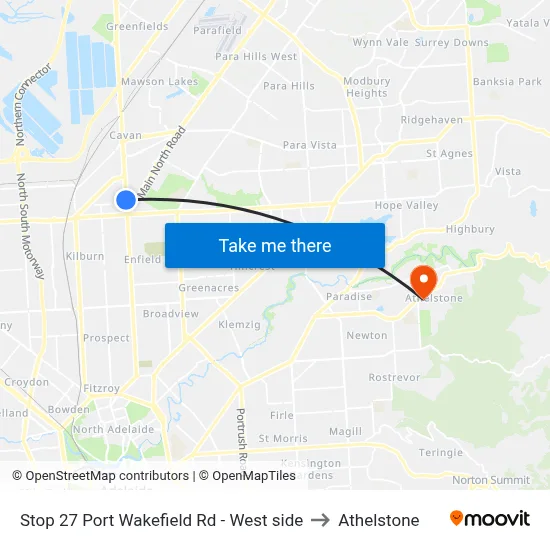Stop 27 Port Wakefield Rd - West side to Athelstone map