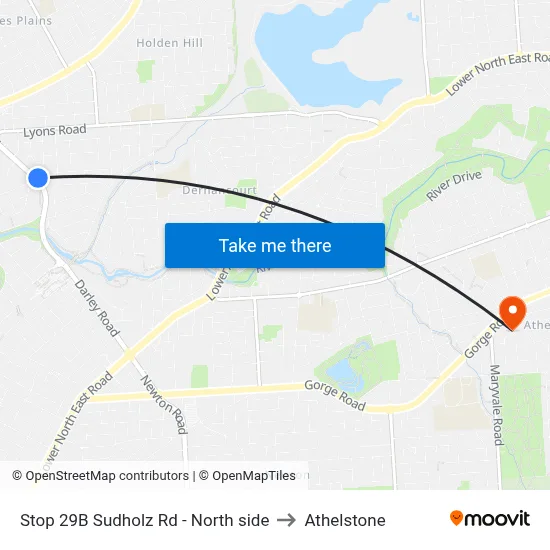 Stop 29B Sudholz Rd - North side to Athelstone map