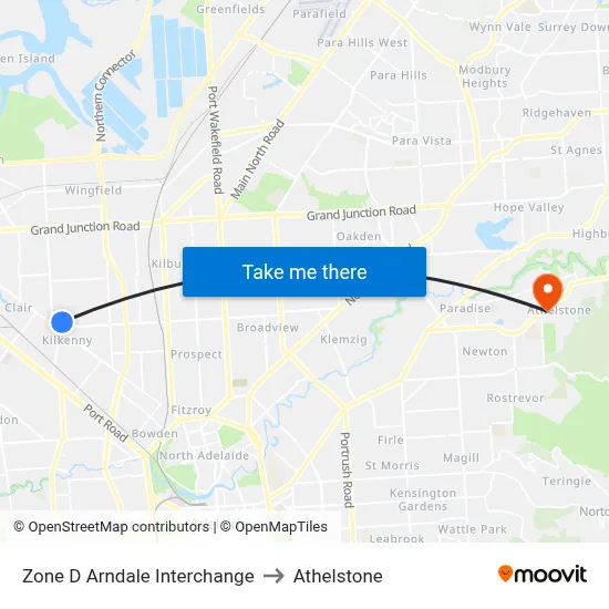 Zone D Arndale Interchange to Athelstone map