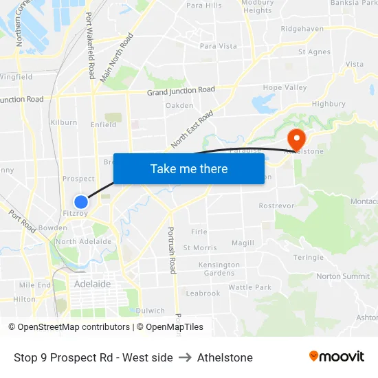 Stop 9 Prospect Rd - West side to Athelstone map