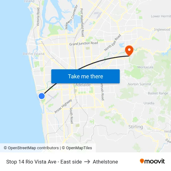 Stop 14 Rio Vista Ave - East side to Athelstone map