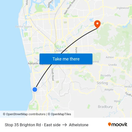 Stop 35 Brighton Rd - East side to Athelstone map