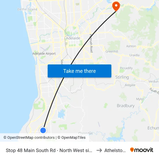 Stop 48 Main South Rd - North West side to Athelstone map