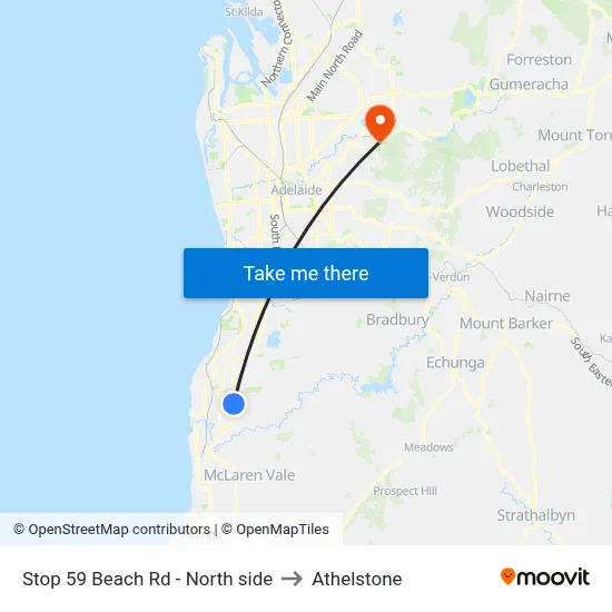 Stop 59 Beach Rd - North side to Athelstone map