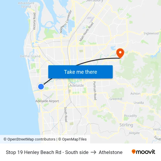 Stop 19 Henley Beach Rd - South side to Athelstone map