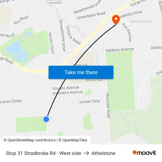 Stop 31 Stradbroke Rd - West side to Athelstone map