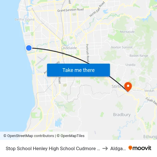 Stop School Henley High School Cudmore Tce to Aldgate map