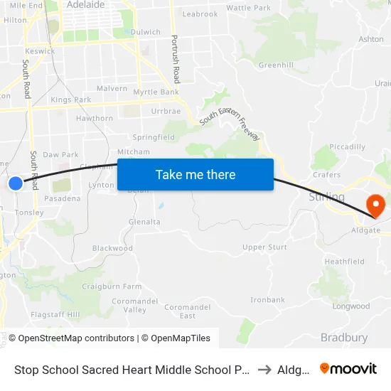 Stop School Sacred Heart Middle School Percy Av to Aldgate map