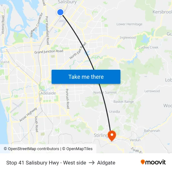 Stop 41 Salisbury Hwy - West side to Aldgate map