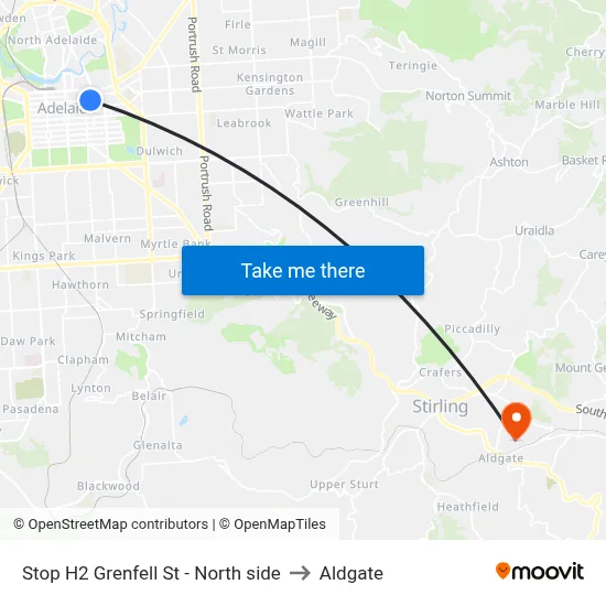 Stop H2 Grenfell St - North side to Aldgate map