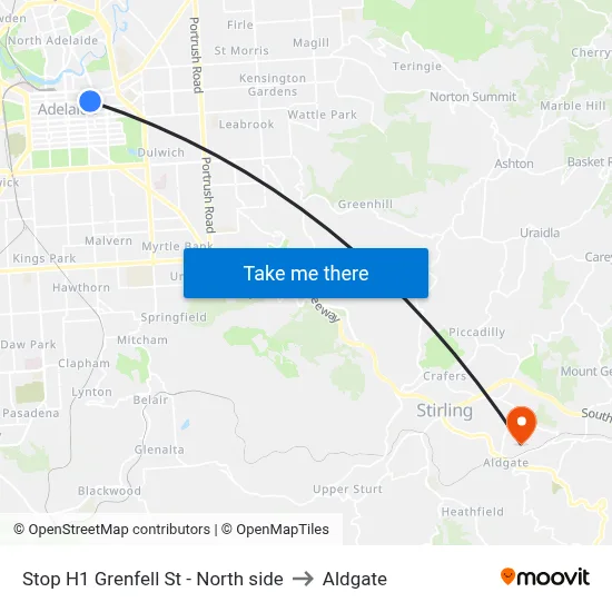 Stop H1 Grenfell St - North side to Aldgate map