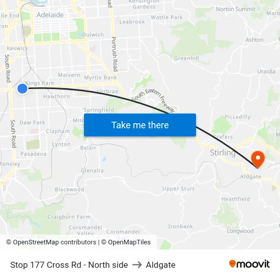 Stop 177 Cross Rd - North side to Aldgate map