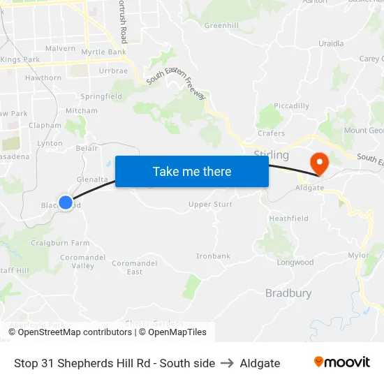 Stop 31 Shepherds Hill Rd - South side to Aldgate map