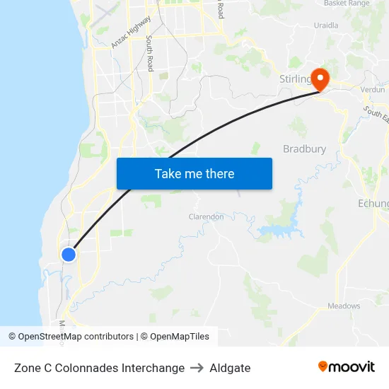 Zone C Colonnades Interchange to Aldgate map