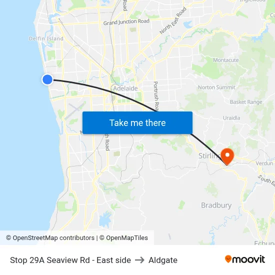 Stop 29A Seaview Rd - East side to Aldgate map