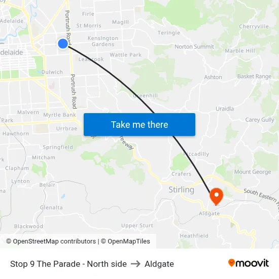 Stop 9 The Parade - North side to Aldgate map