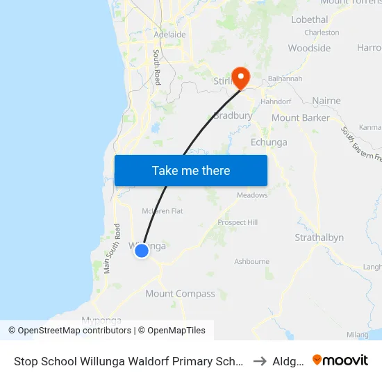 Stop School Willunga Waldorf Primary School Jay Dr to Aldgate map