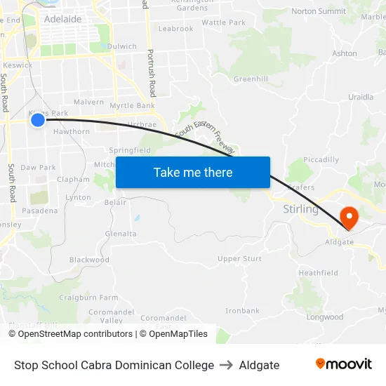Stop School Cabra Dominican College to Aldgate map