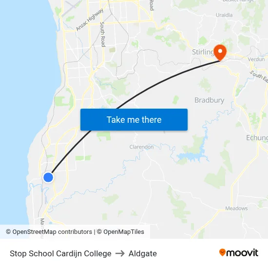 Stop School Cardijn College to Aldgate map