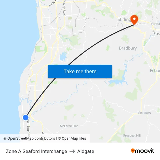 Zone A Seaford Interchange to Aldgate map