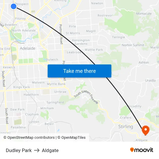 Dudley Park to Aldgate map