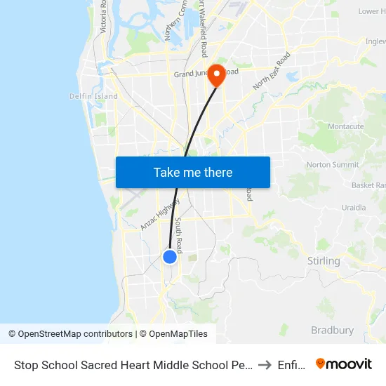 Stop School Sacred Heart Middle School Percy Av to Enfield map