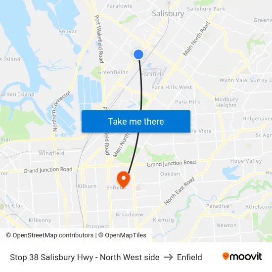 Stop 38 Salisbury Hwy - North West side to Enfield map