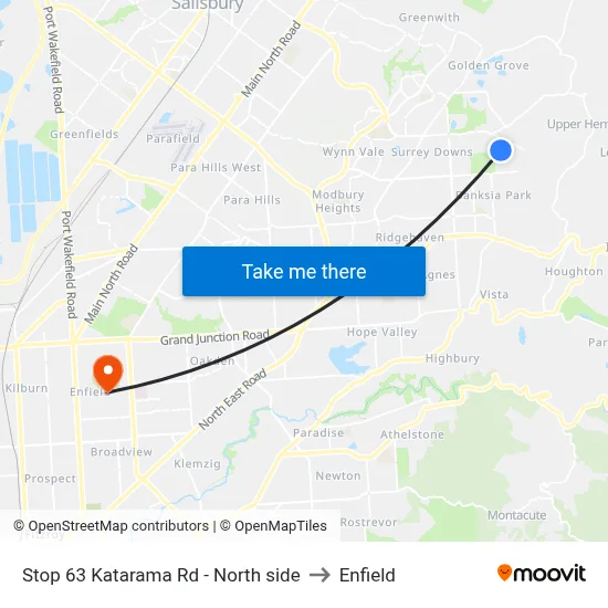 Stop 63 Katarama Rd - North side to Enfield map