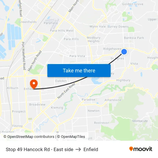 Stop 49 Hancock Rd - East side to Enfield map