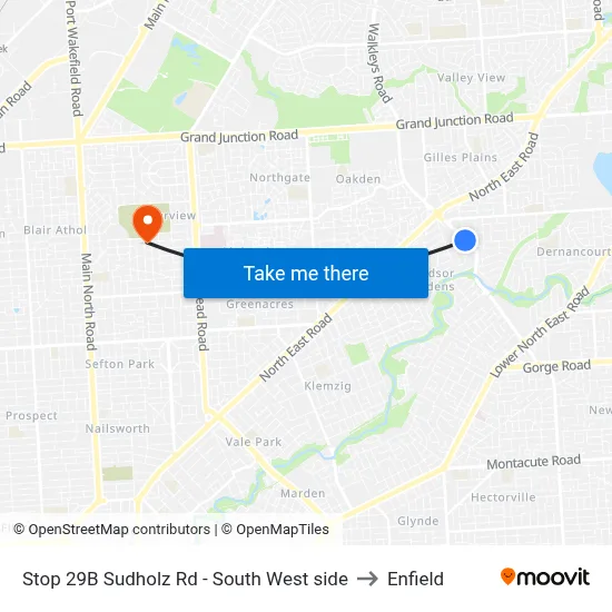 Stop 29B Sudholz Rd - South West side to Enfield map