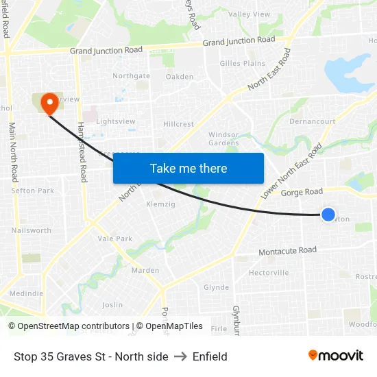 Stop 35 Graves St - North side to Enfield map
