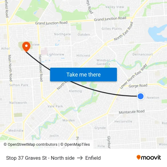 Stop 37 Graves St - North side to Enfield map