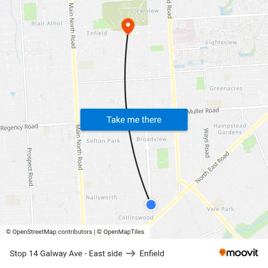 Stop 14 Galway Ave - East side to Enfield map