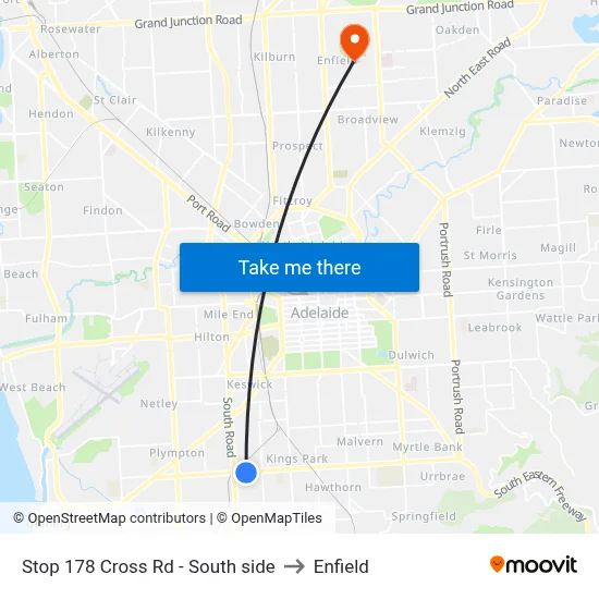 Stop 178 Cross Rd - South side to Enfield map