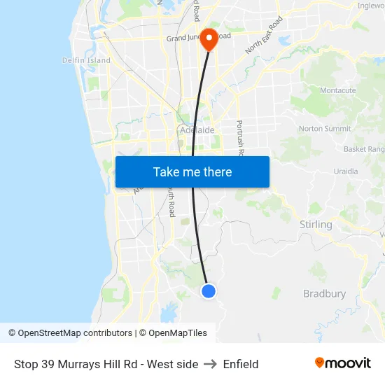 Stop 39 Murrays Hill Rd - West side to Enfield map