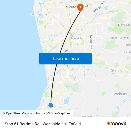Stop 61 Berrima Rd - West side to Enfield map