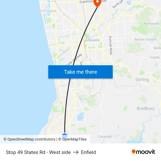 Stop 49 States Rd - West side to Enfield map