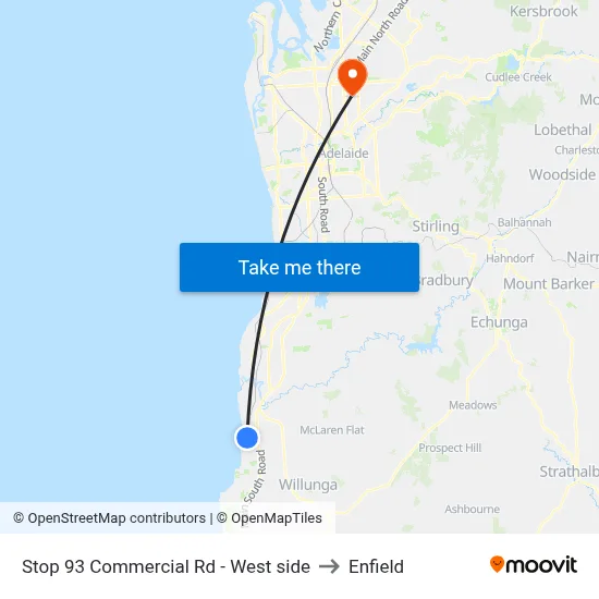 Stop 93 Commercial Rd - West side to Enfield map