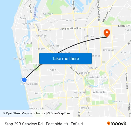 Stop 29B Seaview Rd - East side to Enfield map