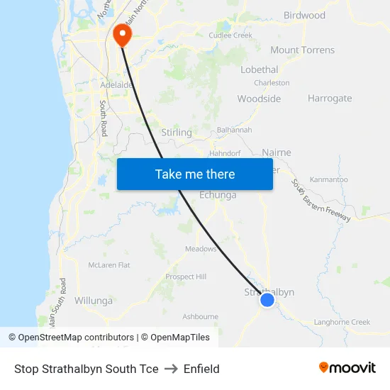 Stop Strathalbyn South Tce to Enfield map