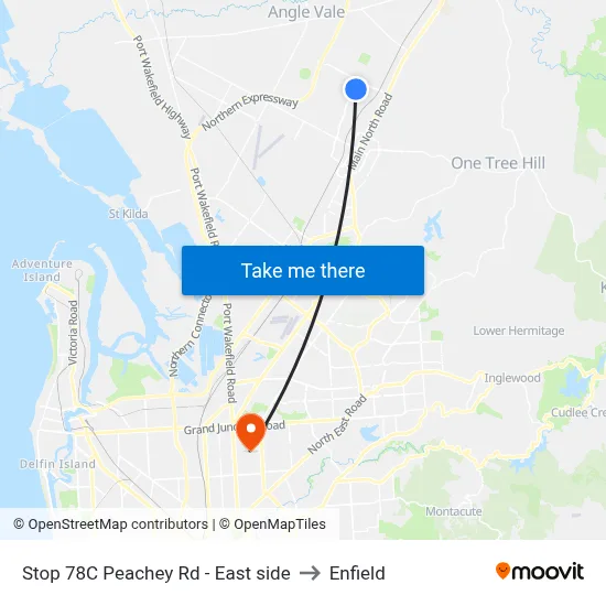 Stop 78C Peachey Rd - East side to Enfield map