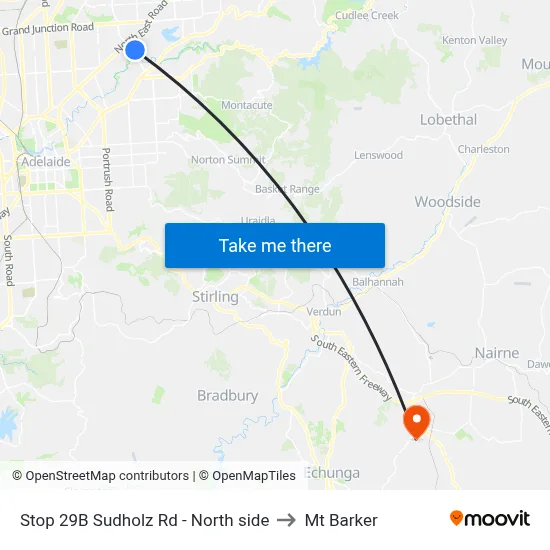 Stop 29B Sudholz Rd - North side to Mt Barker map
