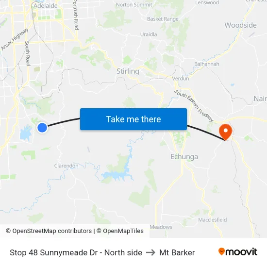 Stop 48 Sunnymeade Dr - North side to Mt Barker map
