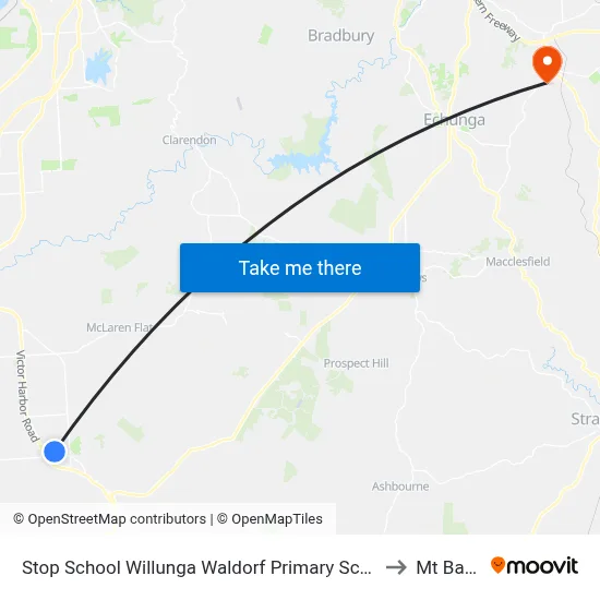 Stop School Willunga Waldorf Primary School Jay Dr to Mt Barker map