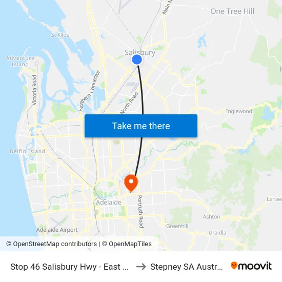 Stop 46 Salisbury Hwy - East side to Stepney SA Australia map